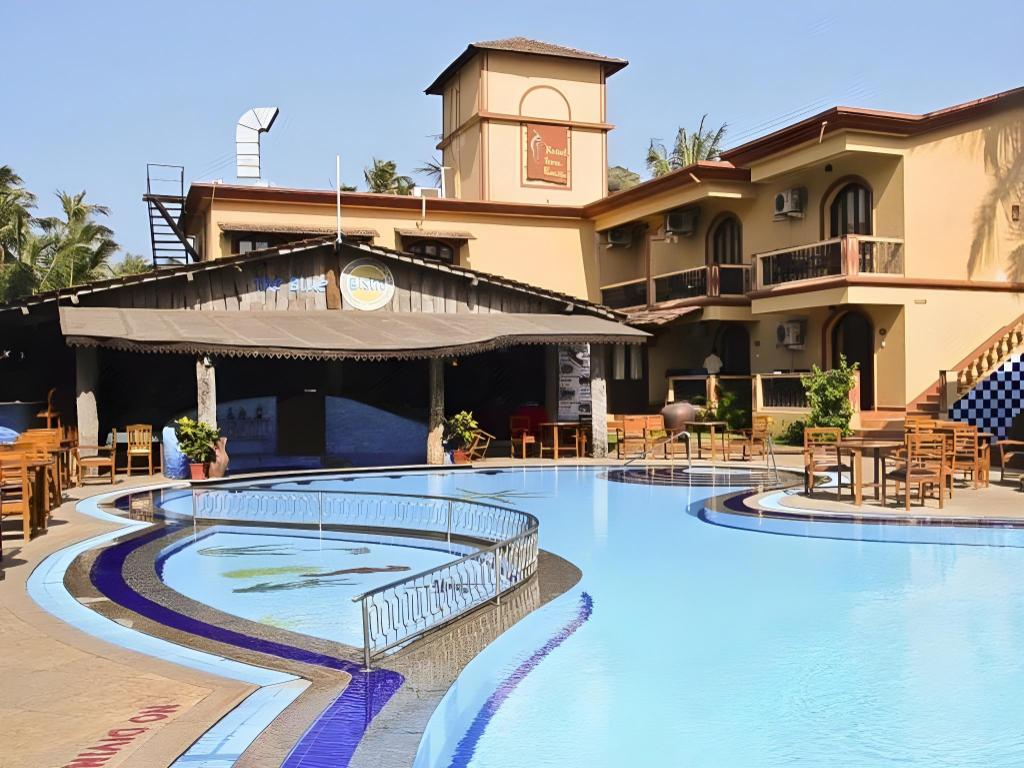 Resort facade and balconies